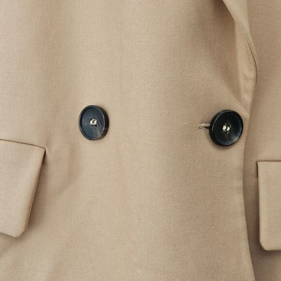 Zara Women Pleated Sleeve Blazer Light Camel Size US Medium - Picture 10 of 16